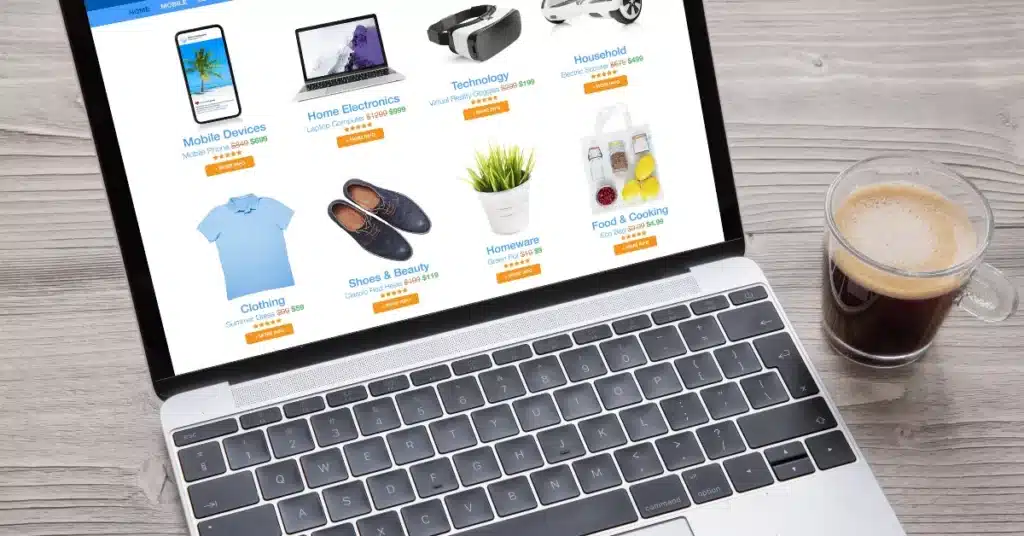 Product SEO optimization for ecommerce store pages featuring product listings, pricing, and category structure improvements