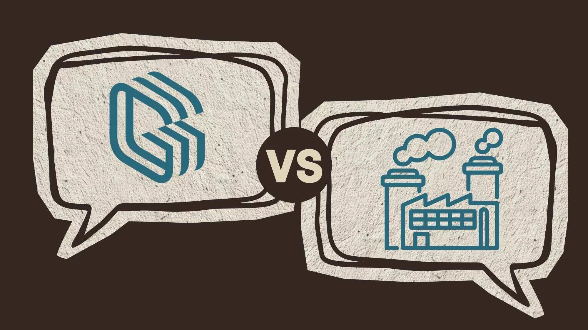 A simple comparison graphic shows a sourcing platform on one side and a factory icon on the other, highlighting the choice between Gembah and going direct to manufacturers
