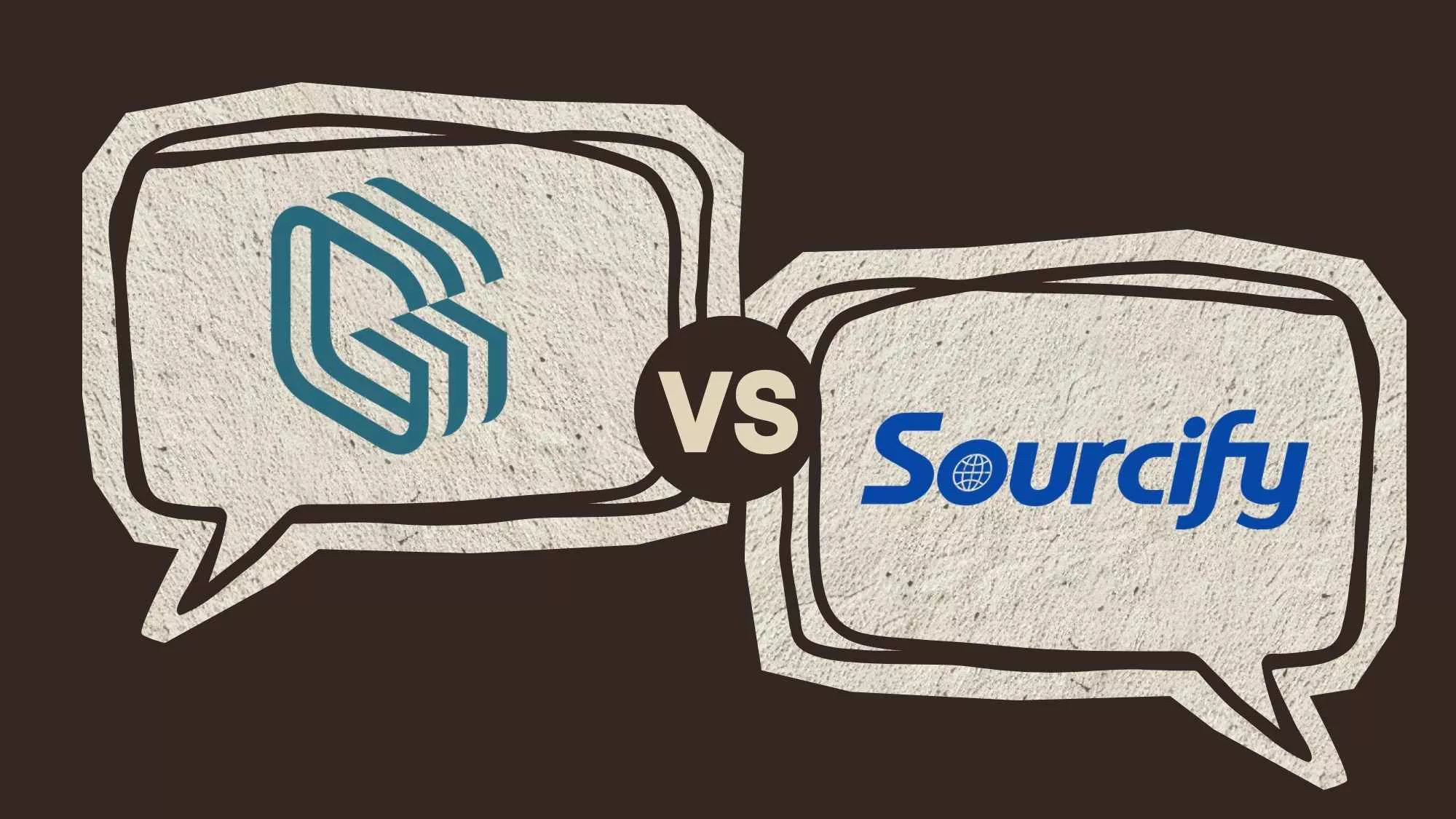 A side-by-side graphic compares two sourcing platforms, showing a Gembah brand icon versus Sourcify as if someone is weighing their options