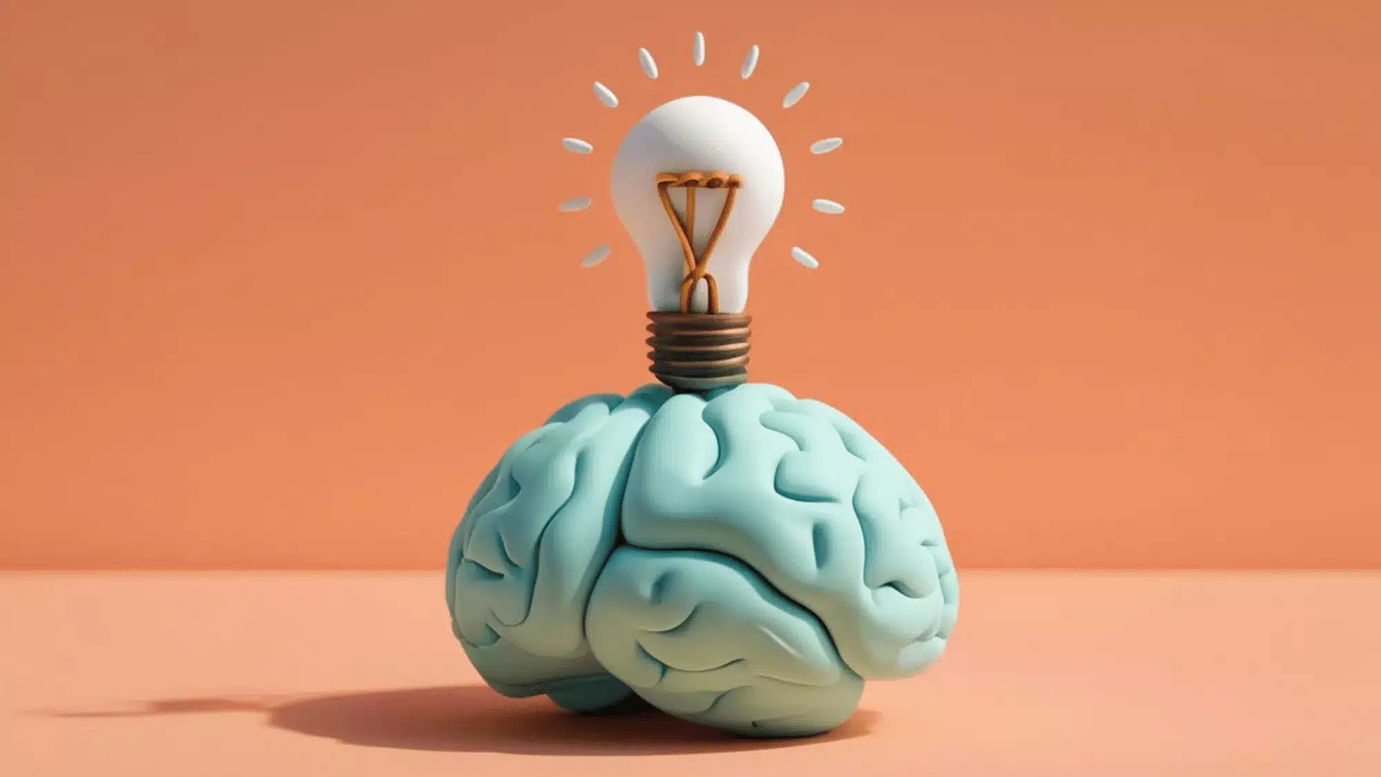 product development education creative thinking concept with brain and lightbulb symbolizing innovation skills