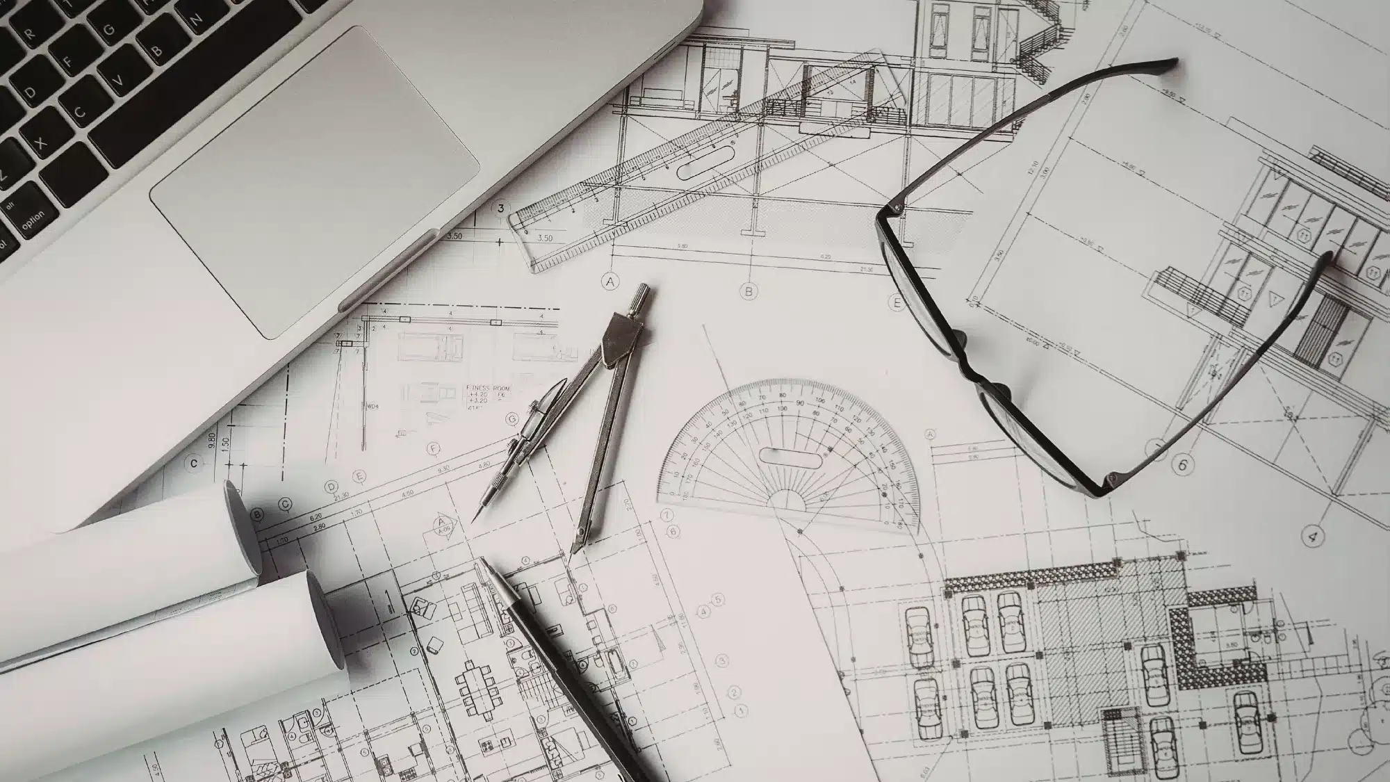tech pack technical drawings with tools, blueprints, and specifications for product development documentation