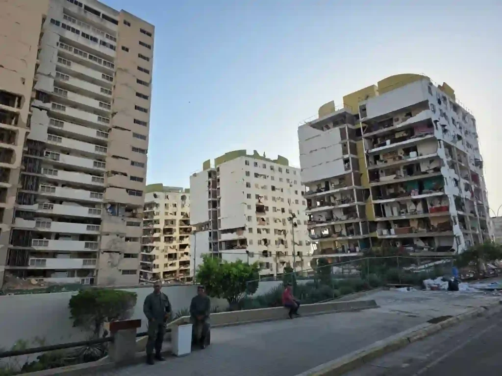 Earthquake-damaged apartment towers in Venezuela where Florida Task Force 2 deployed with Search Grounds