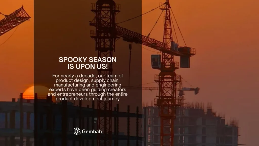 Gembah 'Scariest Product Mistakes' intro card over a construction crane at sunset